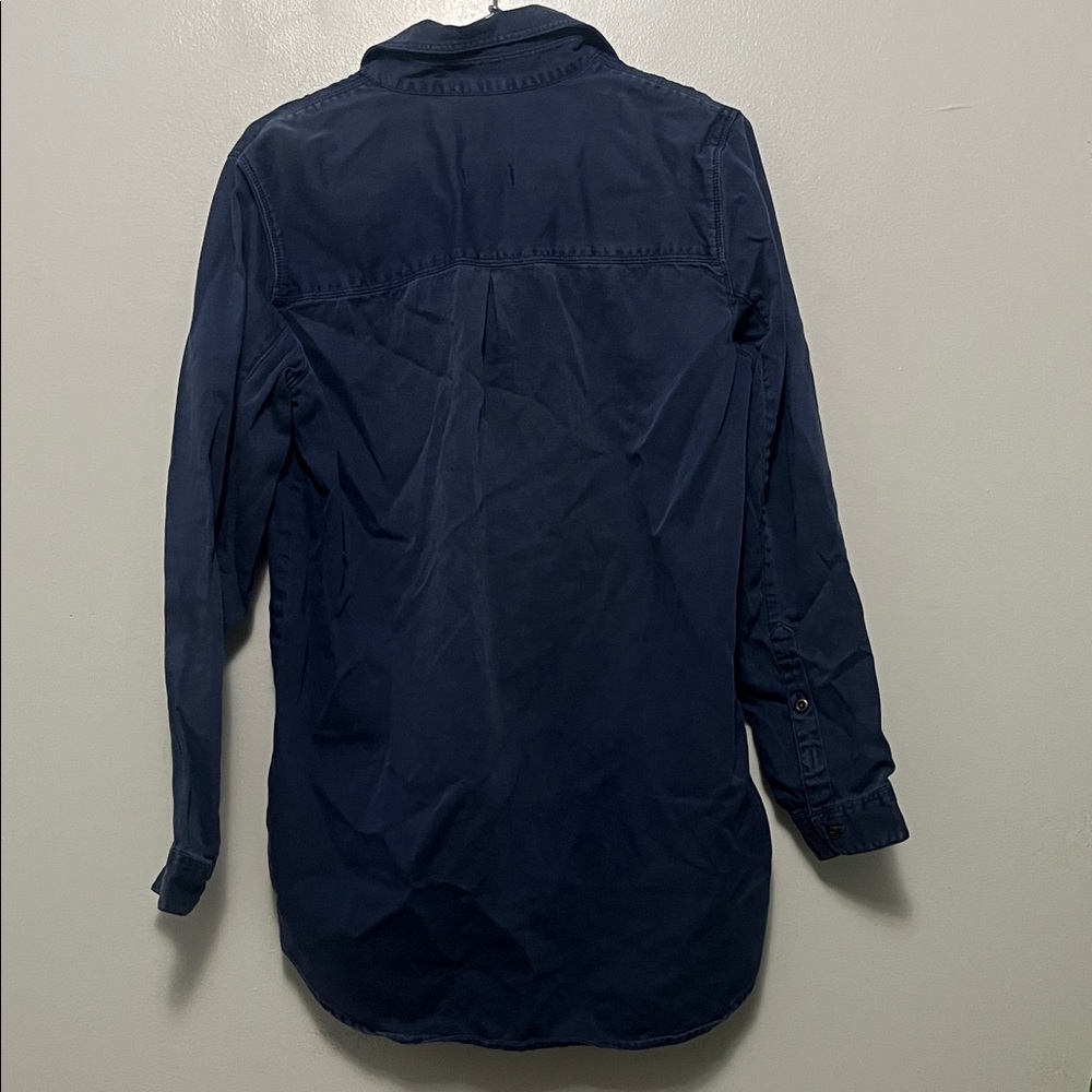 Madewell Navy Casual Button Down Shirt - Picture 3 of 4